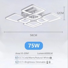 LAMPADARIO LAMPADA PLAFONIERA LED DIMMERABILE APP MODERNO  SOFFITTO DESIGN PROMO