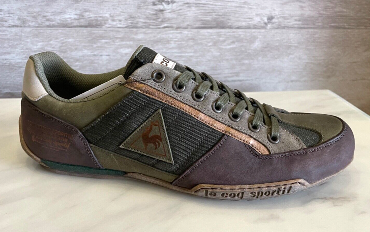 Le Coq Sportif Maubert Green Leather Men's Retro Sneaker Shoes