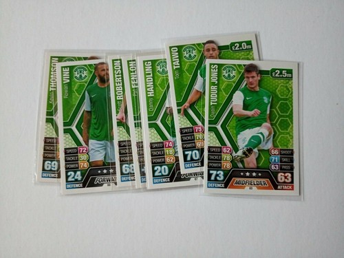 Lot x 8 Hibernian Hibs Topps Match Attax 2013/14 SPL Football Cards - Picture 2 of 3
