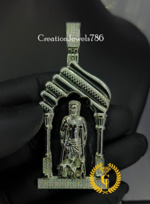Saint Lazarus of Bethany Heaven Gate Pendant Moissanite 925 Sterling Silver