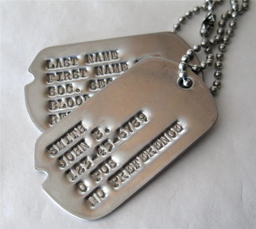 Military dog tag clearance maker near me