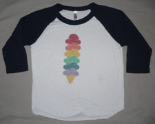 BEN & JERRY'S ICE CREAM KIDS T SHIRT TEE YOUTH Sz6 USA MADE AMERICAN APPAREL