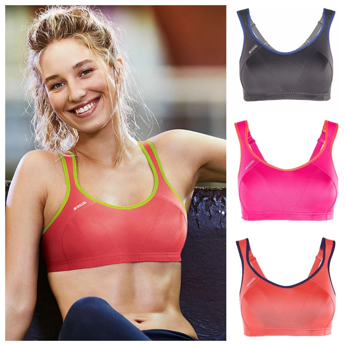 Shock Absorber High Impact Sports Bra S4490 Non Wired Gym Workout