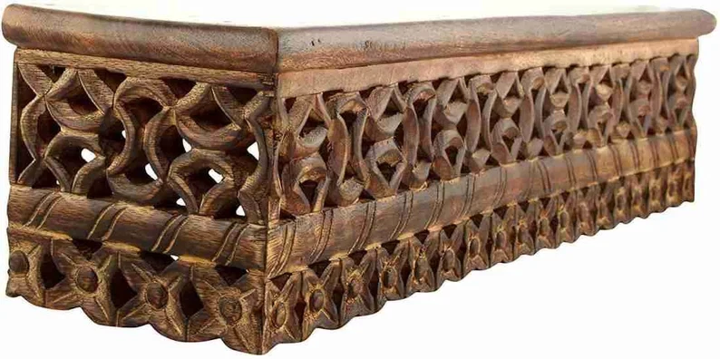 2 Pcs shelves/ book shelf Farmhouse Shelf pair Wooden Wall shelf / floating