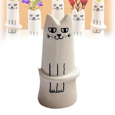 A Cat Flower Vase Ceramic Tiny Vases Home Decor Wedding Party Birthday Gift 