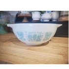 Pyrex 444 Amish Butterprint Blue & White 4 Qt Cinderella Mixing Bowl