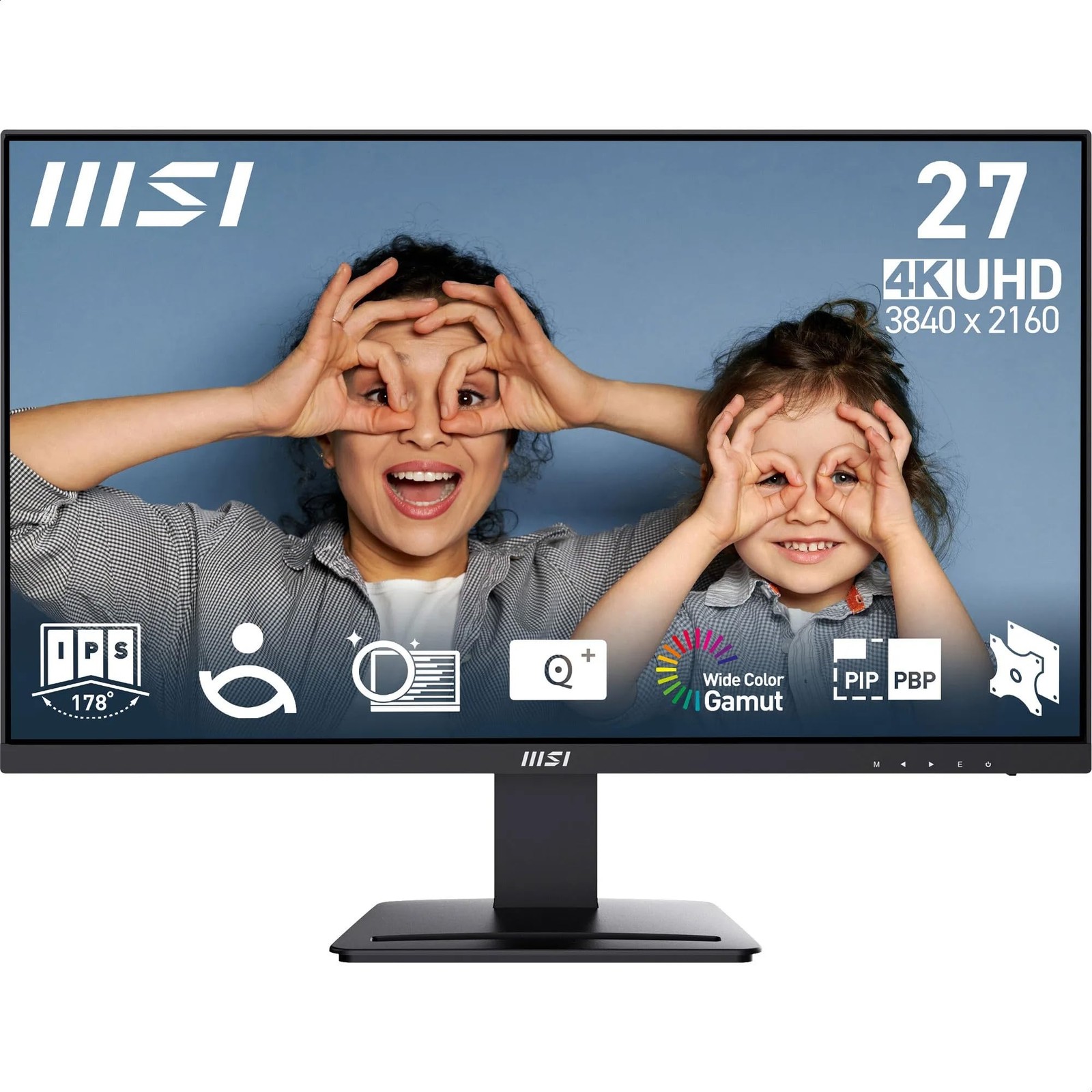 Écran 27'' UHD MSI Pro MP273U moniteur 4K IPS pour bureautique et graphisme professionnel noir