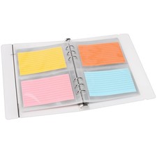 Bercoor 3 x 5 Index Card Holder, 120 Sleeves, Holds 240 3 x 5 inches