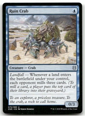 Ruin Crab #75 (LP) Zendikar Rising ZNR Magic MTG