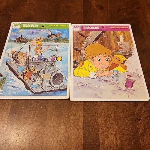 1977 Vintage Disney The Rescuers Frame-Tray Puzzle Set Lot Penny ...