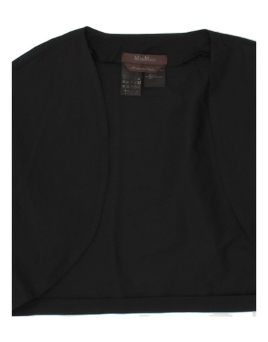 MAX MARA Womens Bolero Jacket UK 12 Medium Black Polyester BR05 - Picture 3 of 3