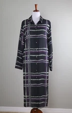 BANANA REPUBLIC Factory NWT $110 Plaid Midi Collared Shirt Dress Size XL