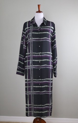 BANANA REPUBLIC Factory NWT $110 Plaid Midi Collared Shirt Dress Size XL