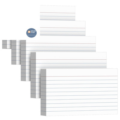250 Count Index Cards 3 x 5 Inch, Thick White Lined 3x5 White-3x5 Inch