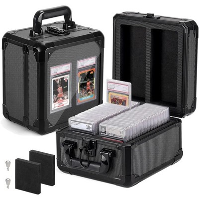 Graded Card Storage Box with Display Window - Protable Aluminum Alloy Slab Ca...