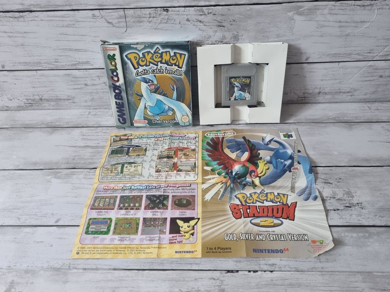 Pokemon Silver Nintendo Game Boy Color GBC Boxed Dry / Dead Battery