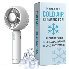 Cold Air Portable Cooling AC Handheld Fans – The GENUINE Rechargeable Portabl...