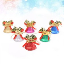 6 PCS Mini Ornaments Holiday Tree Decorations Candy Color Small Bell
