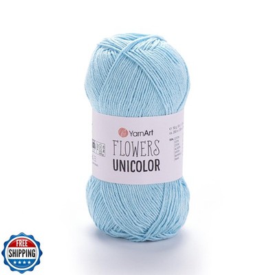 YarnArt Flowers Unicolor   55% Cotton, 45% Acrylic   Fingering Weight Yarn   