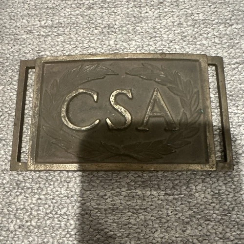 Large Civil War CSA Confederate Belt Buckle