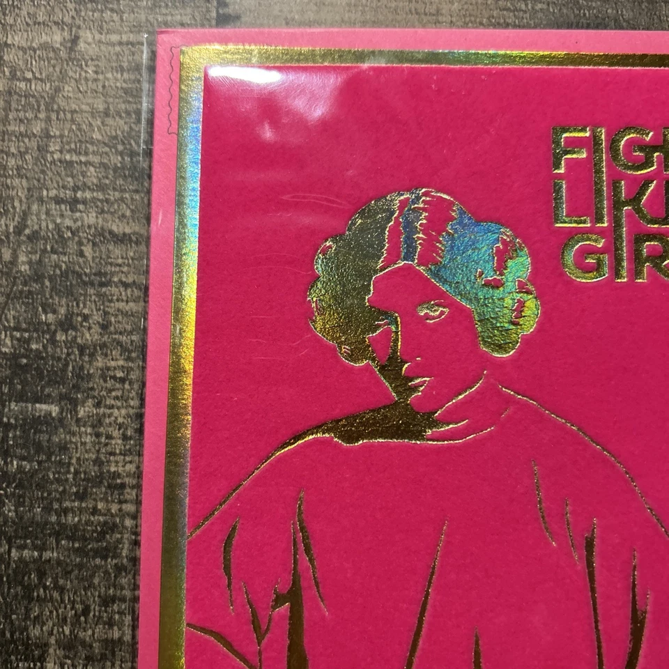 Tarjeta Papyrus - Star Wars Star Girl - “Fight Like A Girl” - En blanco por dentro - ¡Nueva!! Foto 3 de 4