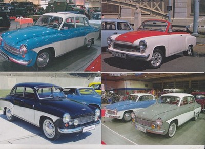 Lot of 11 different Wartburg postcards Wartburg 311 312 Deluxe Camping