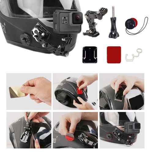 34in1 Helmet Mount Kit for Action Cameras HeavyDuty Adhesive for Motorcycle R - Picture 6 of 7