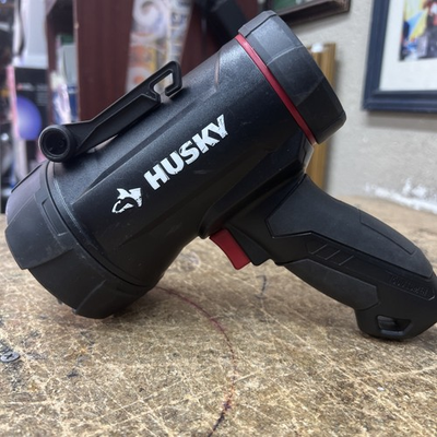#ad Husky 1500 Lumens Dual Power Rechargeable Spotlight Flashlight #90655 $28.96