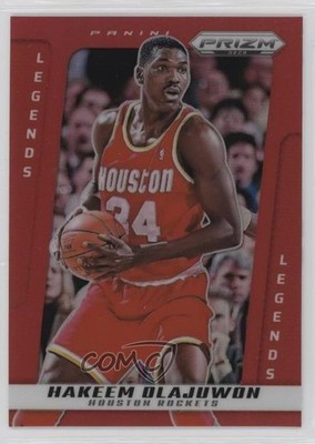 2024-25 Panini Prizm Deca Legends Red 46/199 Hakeem Olajuwon #208 HOF 1co7