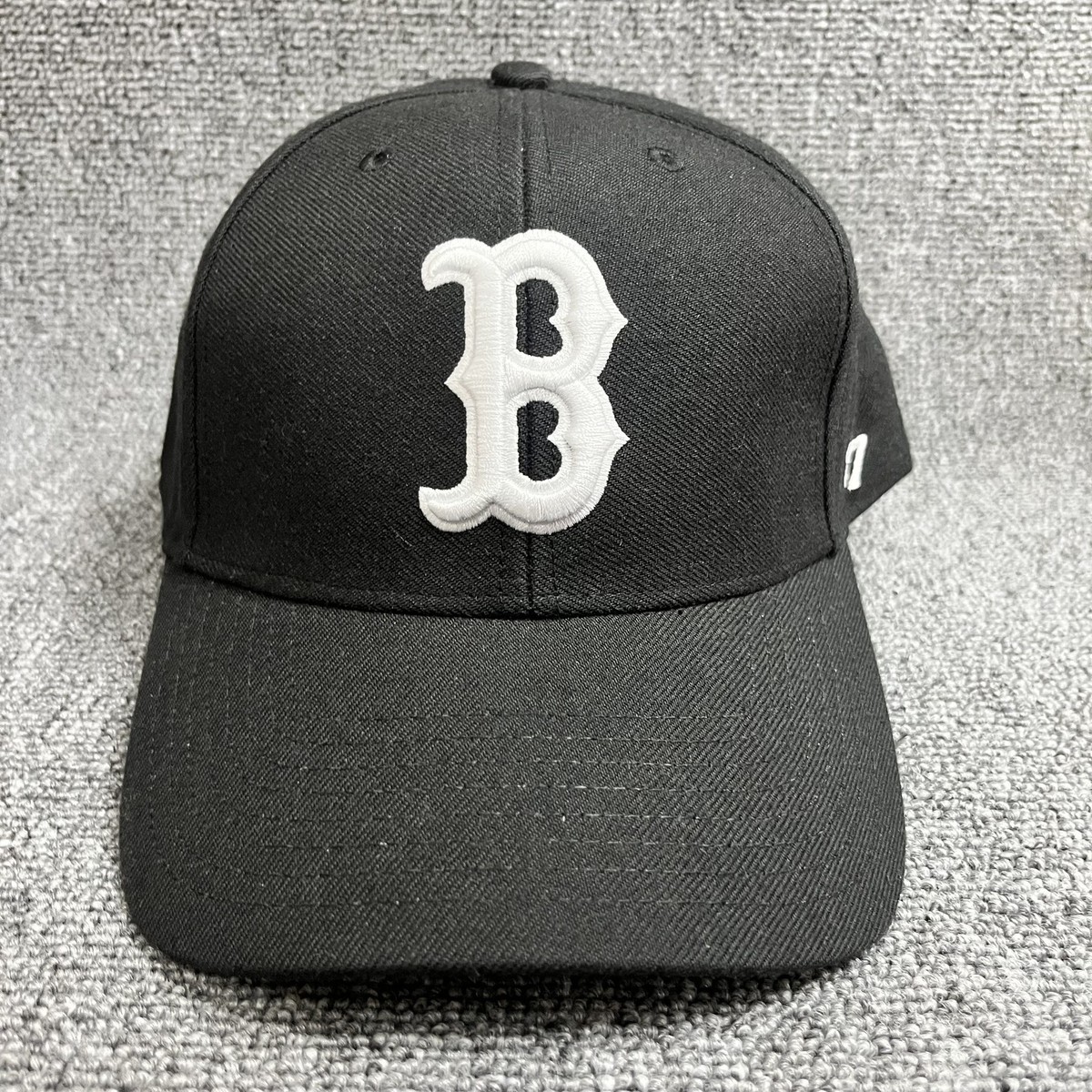 New '47 Brand Boston Red Sox Clean Up Adjustable Hat Black White B Logo Cap