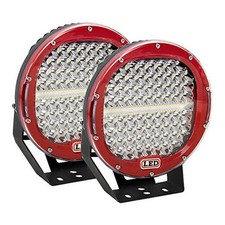 2 Pieces 9 inch 294W LED Pods Light Bar Red Round 24000Lm 9 in 294 R-Spot