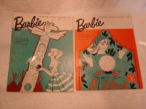 Lot Of 5 Vintage 1965 Barbie Magazines And Vintage Barbie Fan Club Brochures