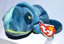 Ty Beanie Babies Rainbow Blue Tie-Dye Chameleon