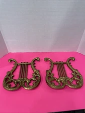 VTG Lyre Harp Cast Metal -HODA-Retro Home Decor Wall Hangings-2(s-1)