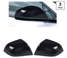 Side Rearview Mirror Guard Cover for Tesla Model 3, Glossy Black