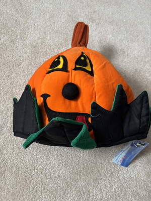 B Zany Hats Halloween Jack-o-lantern Pumpkin OSFM Adjustable Strap Inside