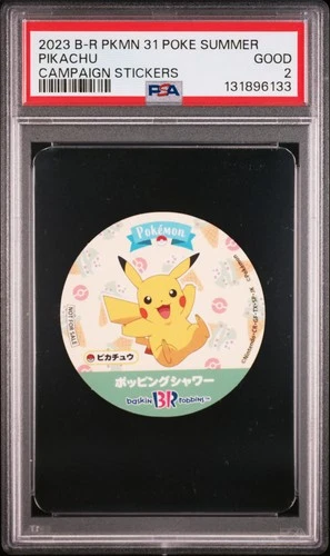 2023 BASKIN-ROBBINS POKEMON 31 POKE SUMMER CAMPAIGN STICKERS PIKACHU PSA 2