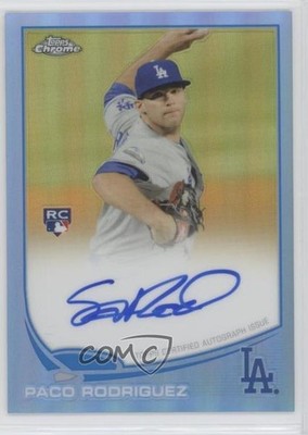 2013 Topps Chrome Blue Refractor Rookie 107/199 Paco Rodriguez #182 Auto 0x0