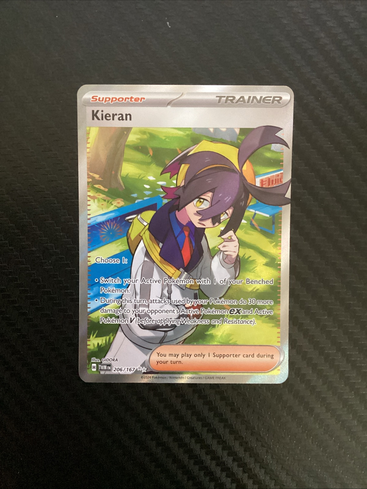 Kieran 206/167 Twilight Masquerade Ultra Rare Pokemon Near Mint