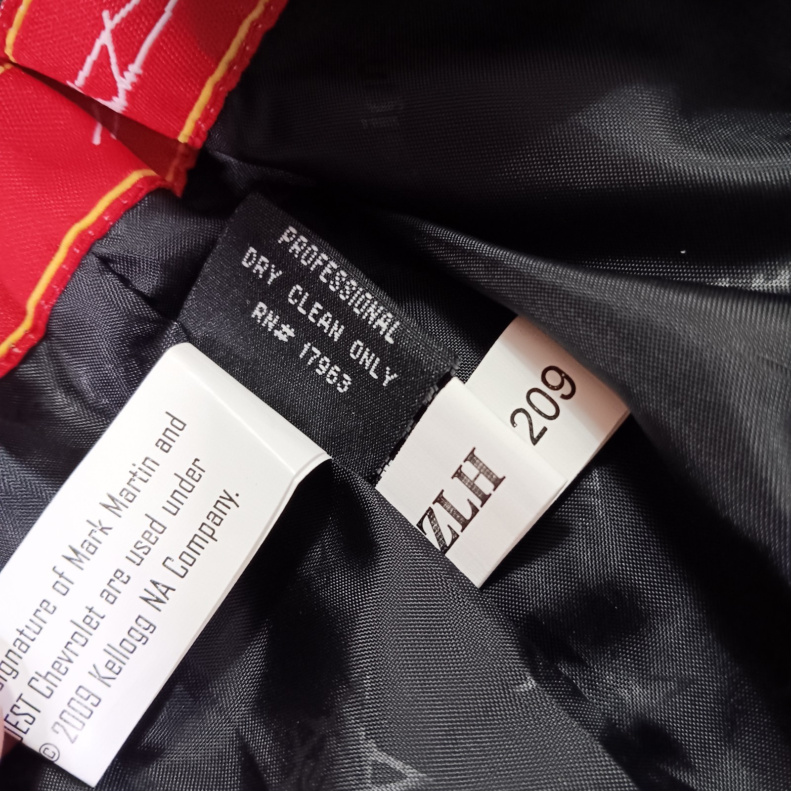 JH Design Group Kelloggs Racing Black NASCAR Jacket Size L