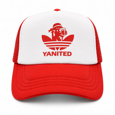 Yanited Trucker Cap - Casual Inspired - Red and White Manchester Snapback Hat