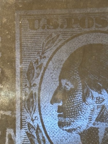 Placa de impresión de vidrio de 8x10" de sello de 2 centavos de Washington. Franqueo de EE. UU. c. 1930 #9 - Imagen 3 de 7