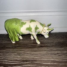 Figurina Cow Parade 2002 #7251 Clean Jean The Green Holstein con cartellino