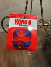 KONG Duets Duos Ball Medium Squeaky Easy Grip Bouncy Dog Fetch Toy 2.5"