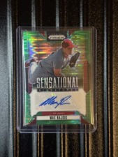 2025 Panini Prizm  Signatures Max Rajcic, Max Rajcic #SS-MR Green Pulsar Prizm