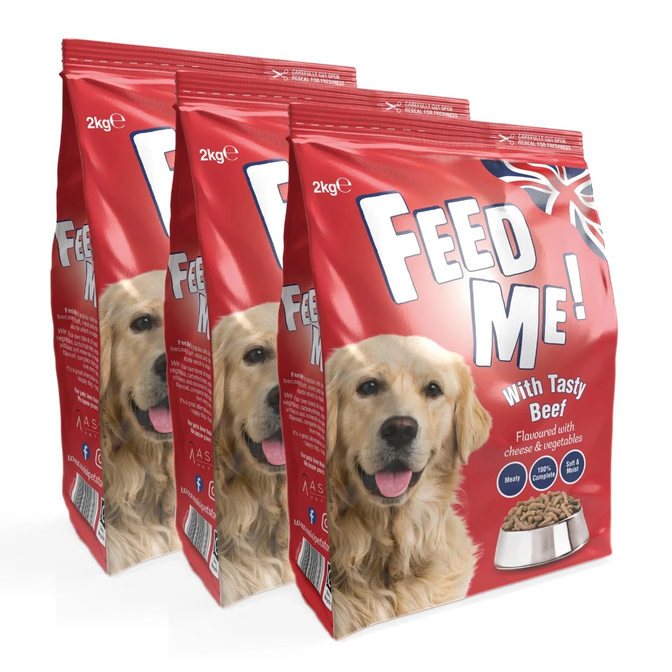 HiLife FEED ME - Complete Dry Dog Food - Tasty Beef Cheese Vegetables - Soft,...