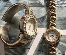 Fossil Women s Bracelet Watch Studio Watch Set Gold Tone Quartz Untested