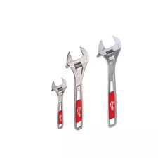 6 In., 10 In., and 12 In. Adjustable Wrench Set (3-Piece)