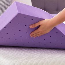 3" Lavender Memory Foam Mattress Topper - Queen Size Comfort Pad