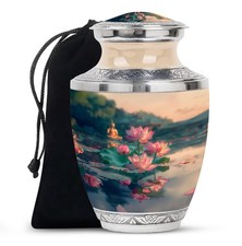 Lotus Blossom Burial Urns for Ashes Adult Dad Mother 10 Inch